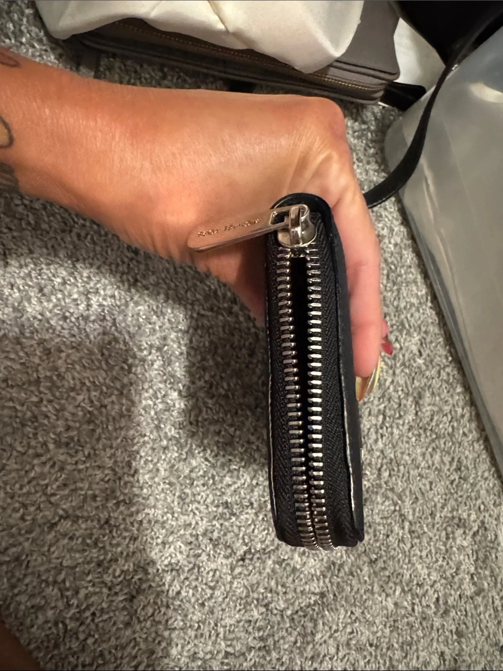Michael Kors Black Saffiano Zip-Around Wallet